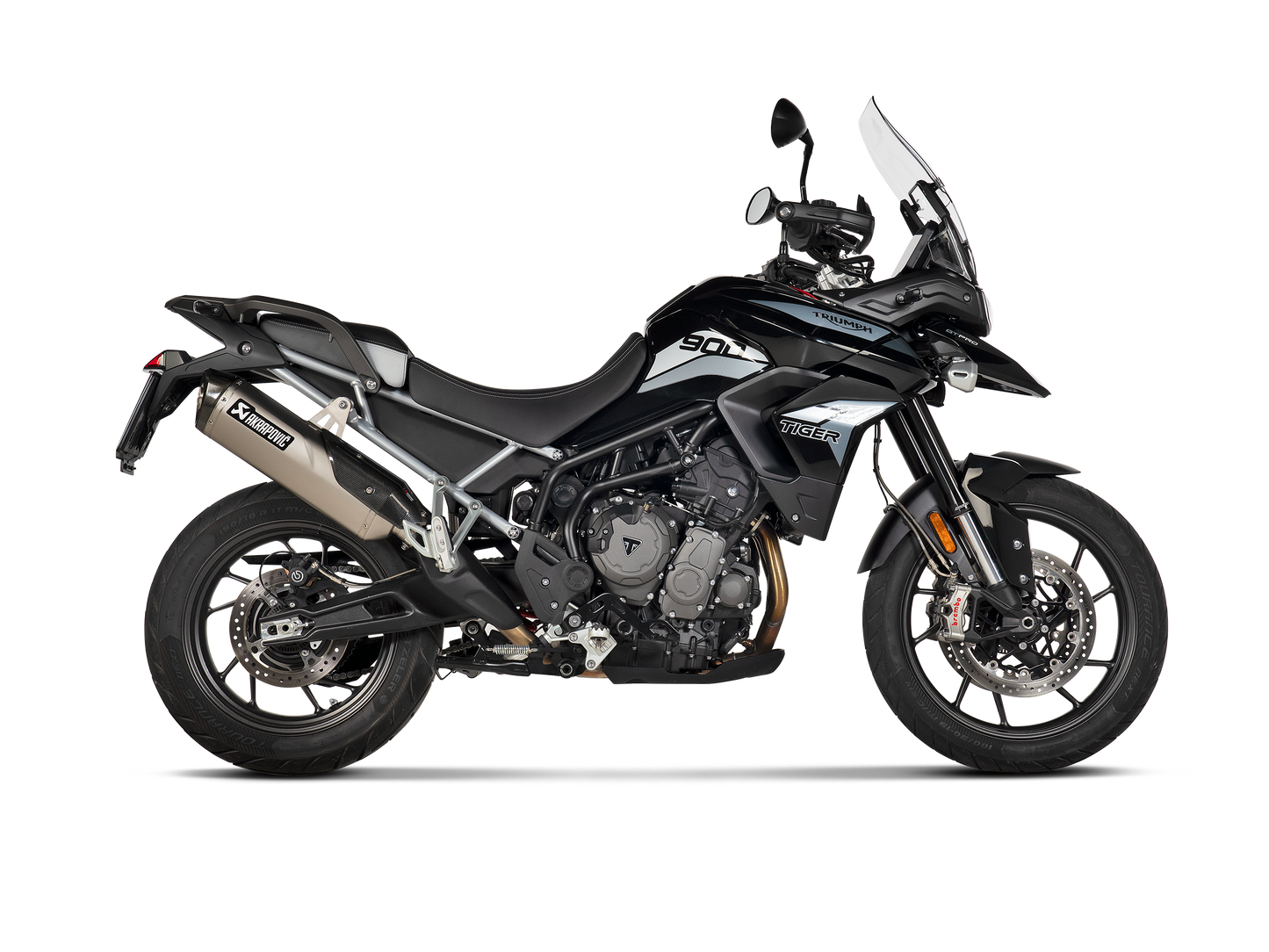 Akrapovič Uitlaat - Triumph Tiger 850 / 900 2020-2 & meer - Slip-On Line (Titanium)