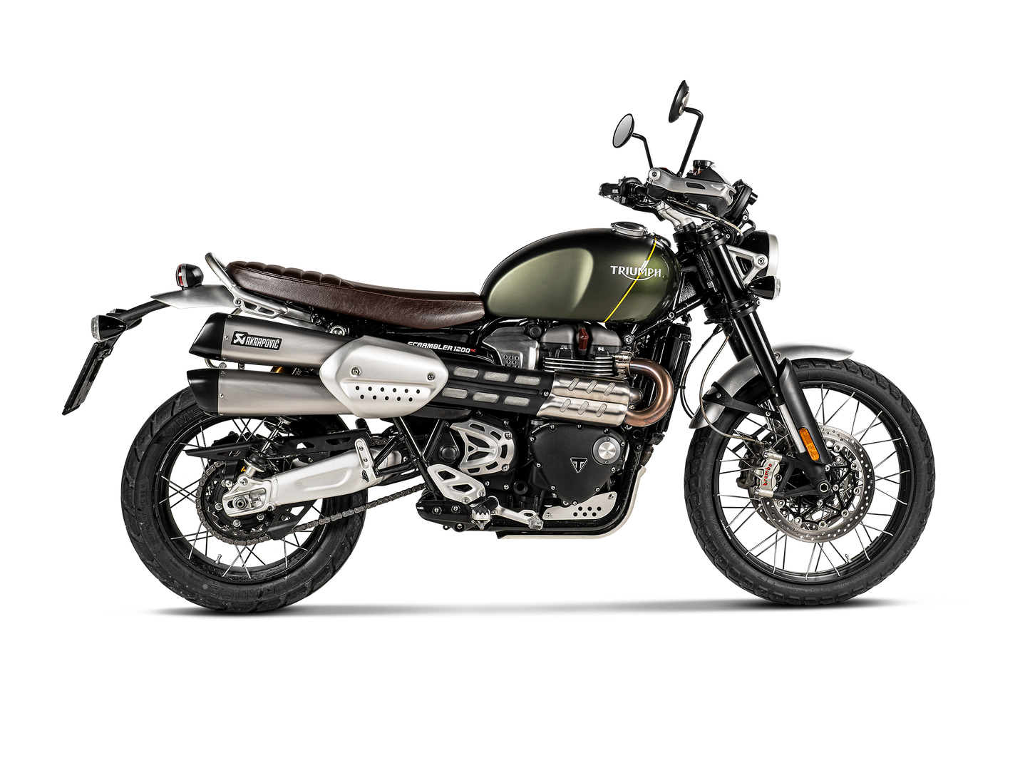 Akrapovič Uitlaat - Triumph Scrambler 1200 2019-2020 - Slip-On Line (Titanium) - Motor Accessoires