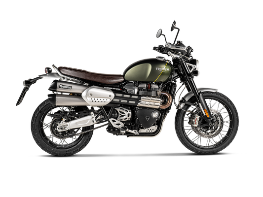Akrapovič Uitlaat - Triumph Scrambler 1200 2019-20 & meer - Slip-On Line (Titanium)