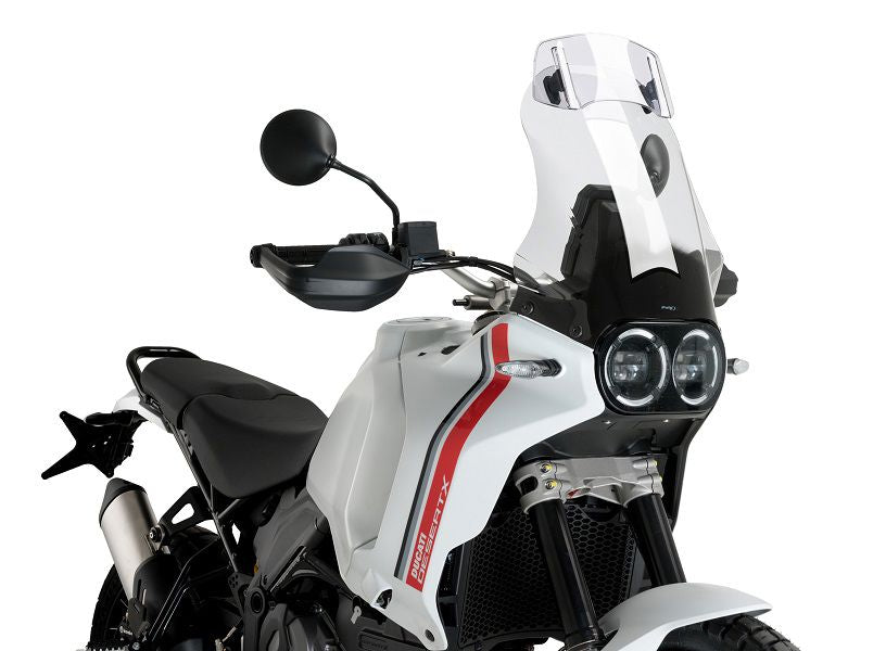 Vervangingsruit Touring Met Opzetruitje Puig Ducati Desertx Modellen Transparant