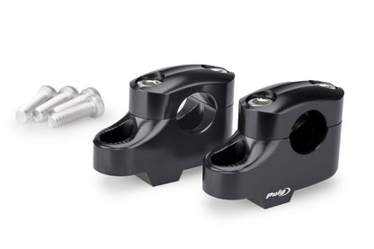 Puig Pullback Stuurverhogerset - BMW F750GS 2018-2023 | F800GS 2024-2026 - 25 × 16 mm - Zwart / Zilver