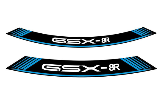 Velgsticker met Suzuki GSX-8R logo Puig blauw