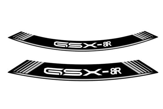 Velgsticker met Suzuki GSX-8R logo Puig zilver