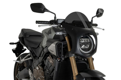 Stuurkuipje carbon look model retro fairing met ruitje Puig Honda CB650R Neo Sports Cafe '24-
