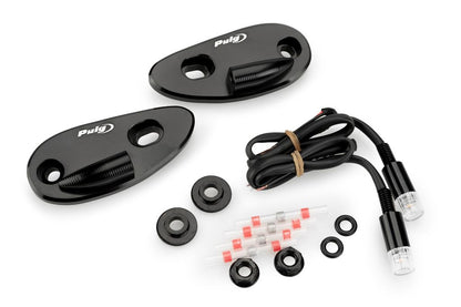 Spiegelafdekplaatjes Zwart Met Tab Knipperlichten Puig Honda Cbr1000Rr '17-