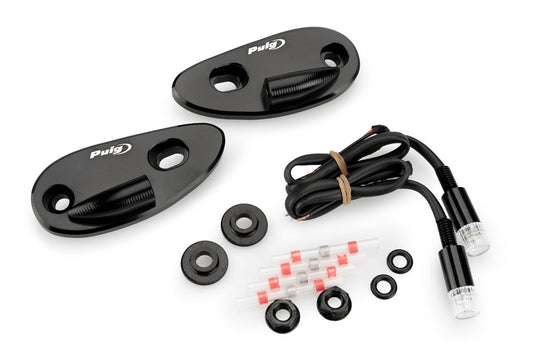 Spiegelafdekplaatjes Zwart Met Tab Knipperlichten Puig Honda Cbr1000Rr '17-