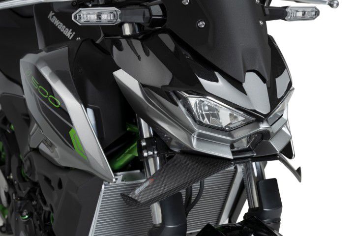 Puig Naked Front Spoiler - Kawasaki Z500 / SE 2024-2026 - Carbon Look / Mat Zwart