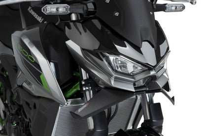 Puig Naked Front Spoiler - Kawasaki Z500 / SE 2024-2026 - Carbon Look / Mat Zwart