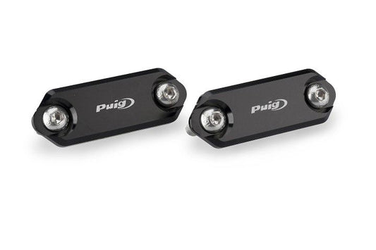 Spiegelafdekplaatjes zwart Puig Aprilia RS 457 '24-