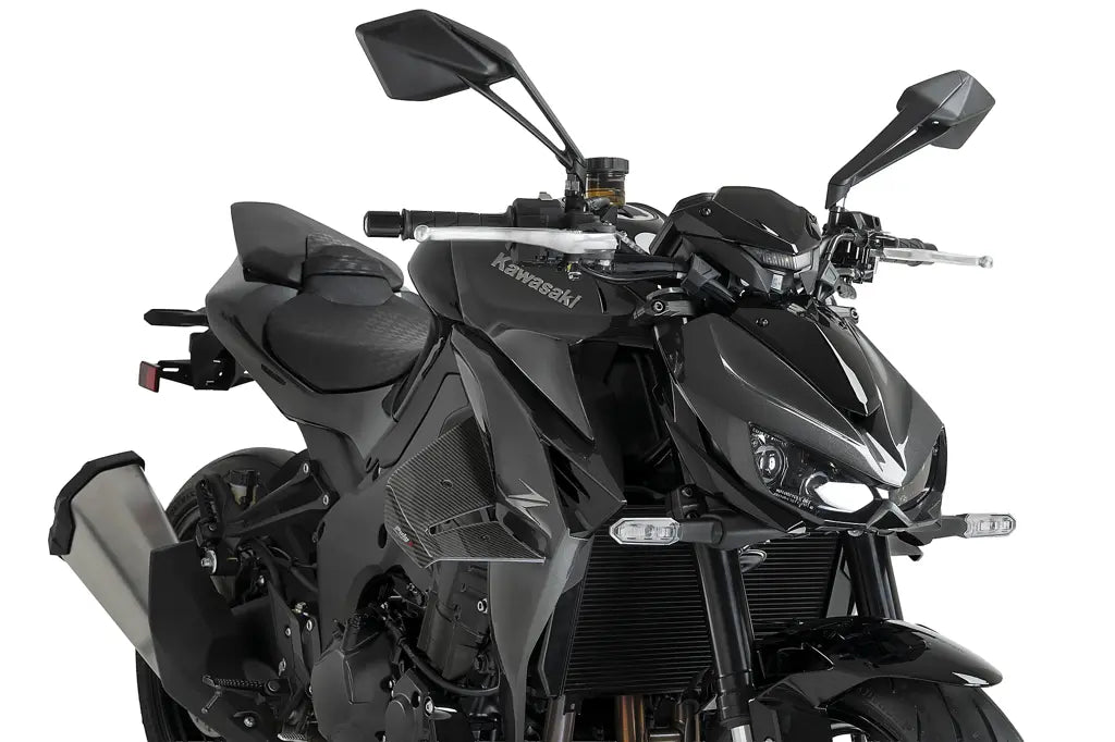 Puig D12 Zijspoilers - Kawasaki Z1100 2025-2026 | Z1100 SE 2025-2026 - Zwart / Mat Zwart en meer
