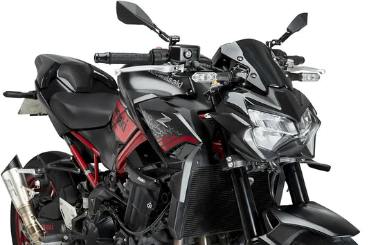 Side spoiler D12 Puig Kawasaki Z900 '20-24 zwart