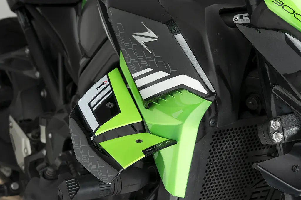 Puig D12 Zijspoilers - Kawasaki Z900 2020-2024 - Carbon Look / Mat Zwart en meer