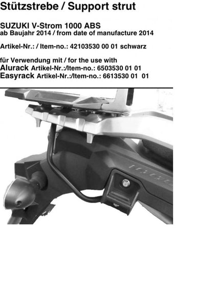 Verstevigingsbeugelset Voor Topdrager Hepco&Becker Suzuki Dl1000 '14-'19