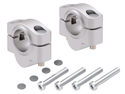 Hepco & Becker Stuurverhogerset - Suzuki GSX-8TT 2025-2026 - 20 mm - Zwart / Zilver