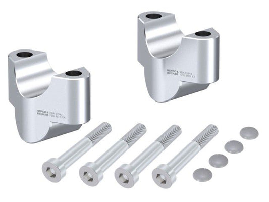 Stuurverhogers 25mm zilver Hepco&Becker KTM Duke / R '24-