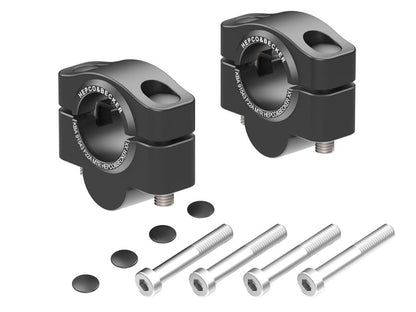 Hepco & Becker Stuurverhogerset - Suzuki GSX-8TT 2025-2026 - 20 mm - Zwart / Zilver