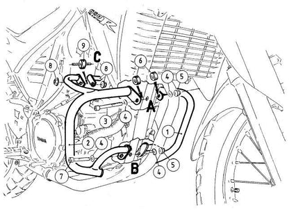 Valbeugel Zwart Hepco&Becker Voor Yamaha Xt660 R/X '04-16