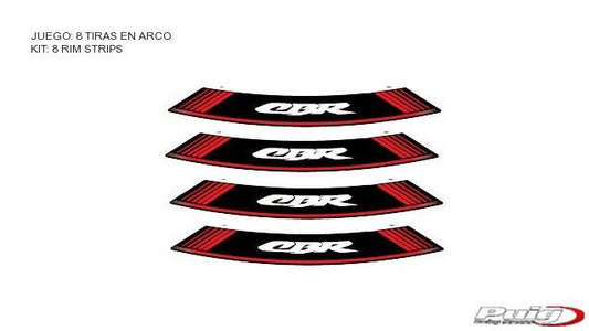 Velglint Puig met logo Honda CBR-Rood