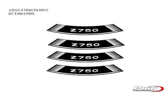 Velglint Puig Met Logo Kawasaki Z750