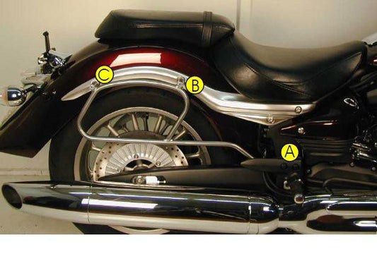 Tassendragers standaard chroom Hepco&Becker Yamaha XV1900 Midnight Star