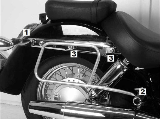 Tassendragers standaard chroom Hepco&Becker Honda VT750C Shadow 2008-