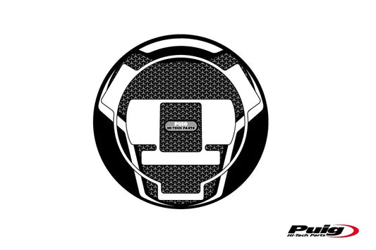 Tankdopcover Puig zwart/carbon look voor diverse BMW