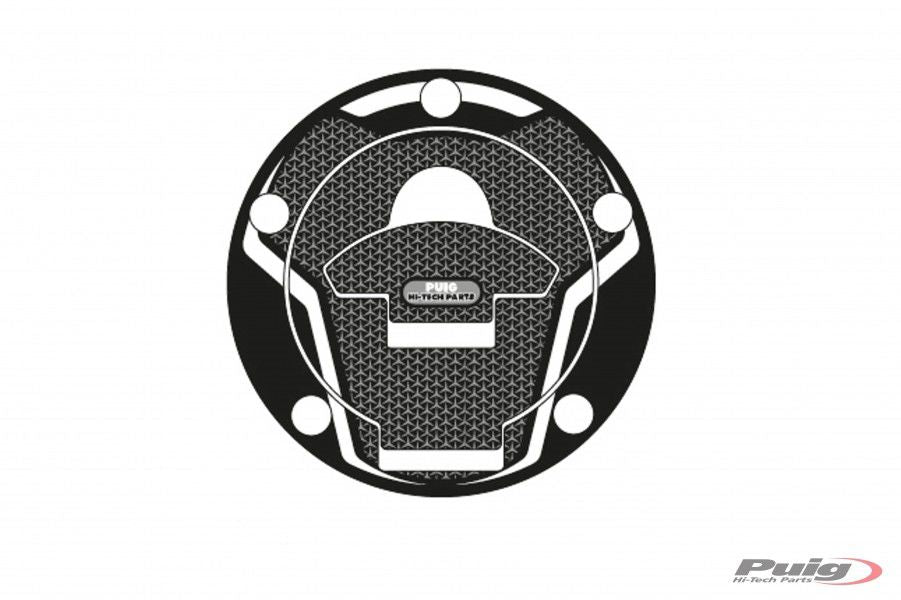 Tankdopcover Puig Voor Ducati -'08 (5 Gaten) Zwart/Carbon Look