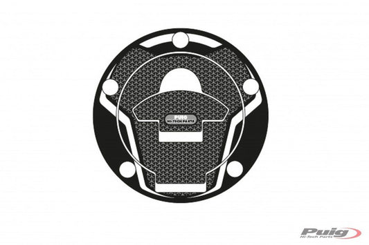 Tankdopcover Puig Voor Ducati -'08 (5 Gaten) Zwart/Carbon Look