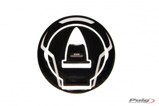Tankdopcover Puig voor Ducati '09- zwart/carbon look