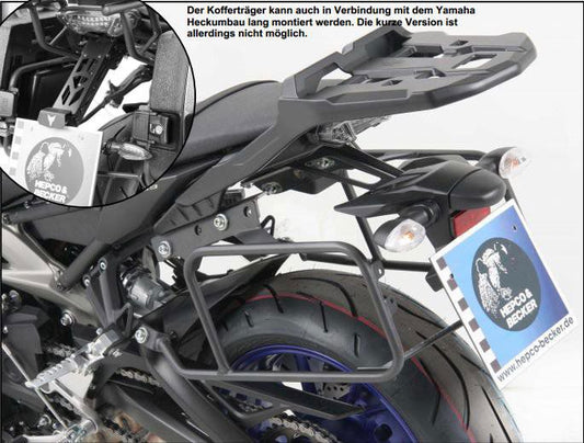 Kofferrek Antraciet Lock-It Hepco&Becker Antraciet Yamaha Mt-09 (Met Orig. Topdrager)
