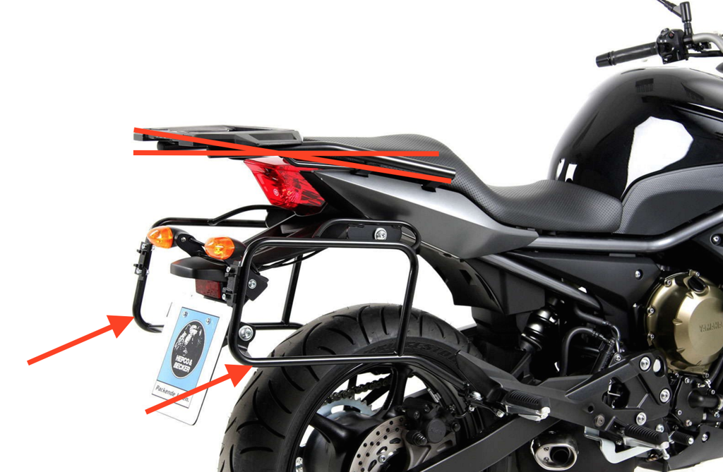 Kofferrek Zwart Lock-It Hepco&Becker Yamaha Xj6/ Xj6 Diversion '13-16