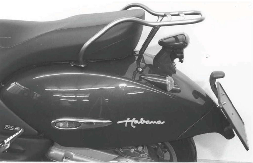 Topdrager Chroom Minirack Hepco&Becker Aprilia Habana 50/ 125/ Custom '99-'01/ Mojito 50/ 125/  Custom '04-