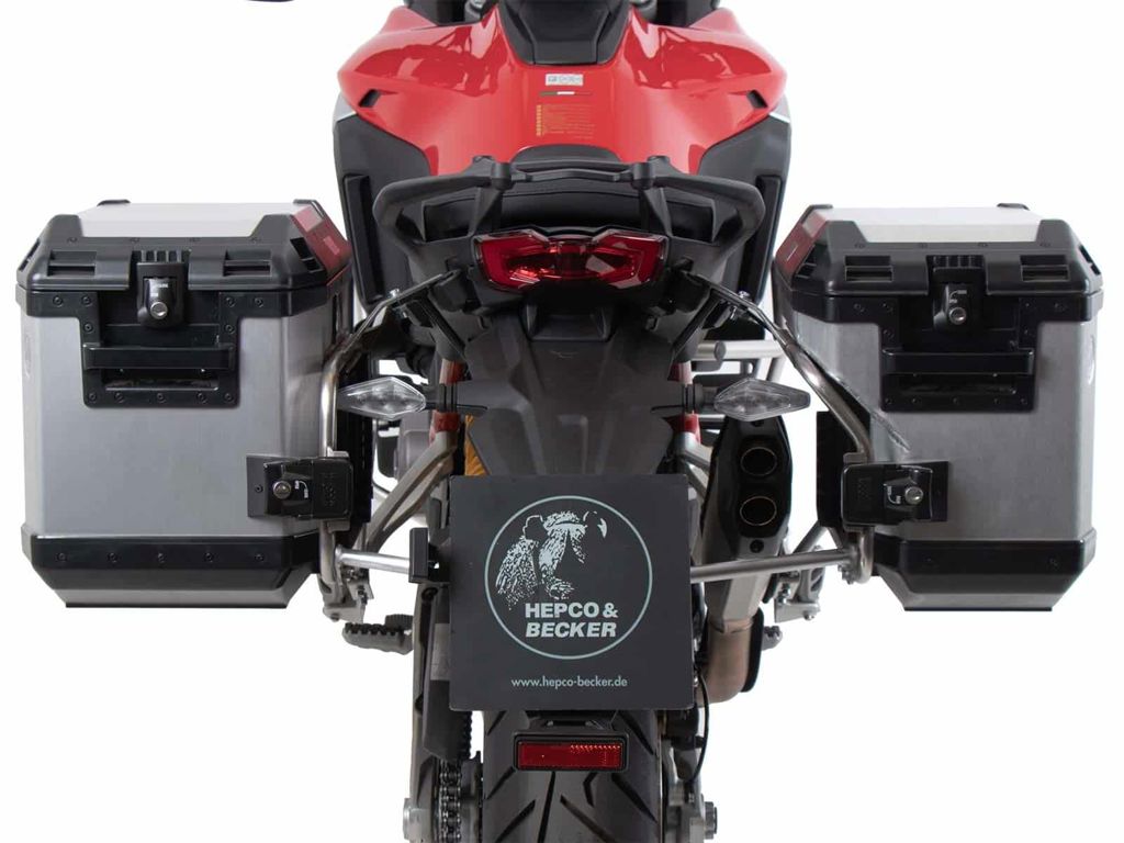 Kofferset 'Cutout' Zilver Hepco&Becker Diverse Ducati Multistrada V4 '25-