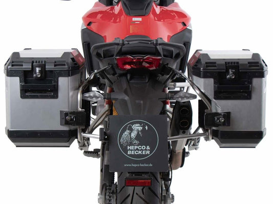 Kofferset 'Cutout' Zilver Hepco&Becker Diverse Ducati Multistrada V4 '25-
