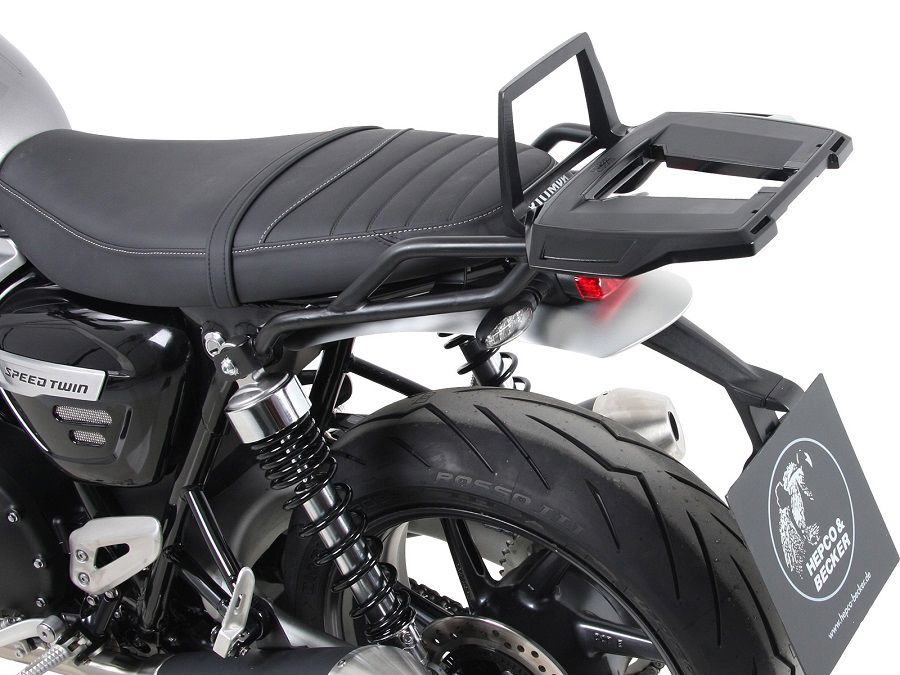 Topdrager Zwart Alurack Hepco&Becker Triumph Speed Twin 1200 / Rs '19-21