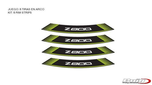 Velglint Puig met logo Kawasaki Z800