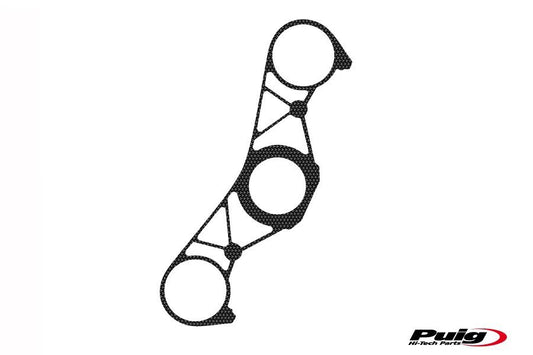 Kroonplaatcover carbon look Puig voor Yamaha YZF-R1 '09-'11