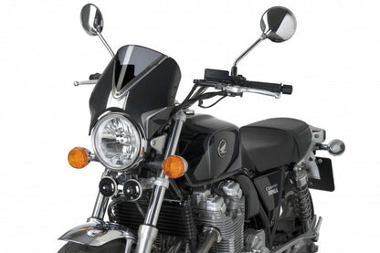 Vervangingsruit Naked Bike Met Zwart Kuipje Puig Honda Cb1100 Ex '14-'16-Zwart