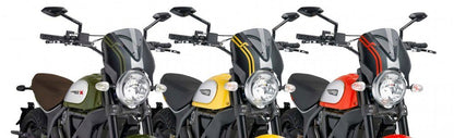Vervangingsruit Naked Bike Met Carbon Look Kuipje Puig Diverse Ducati Scrambler Modellen