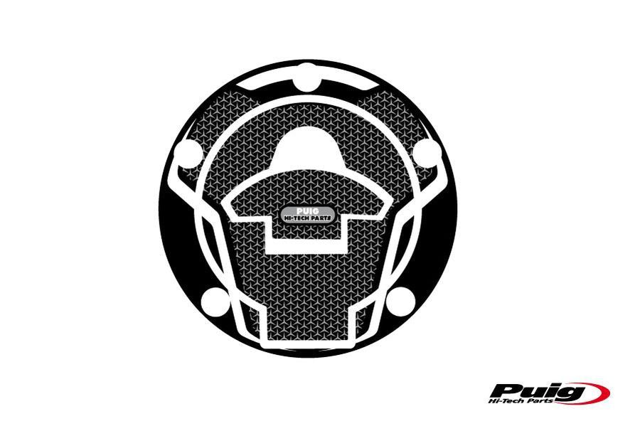 Tankdopcover Puig Voor Yamaha Yzf-R3 '15- Zwart/Carbon Look