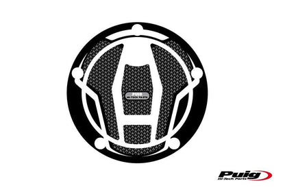 Tankdopcover Puig zwart/carbon look voor diverse Kawasaki modellen