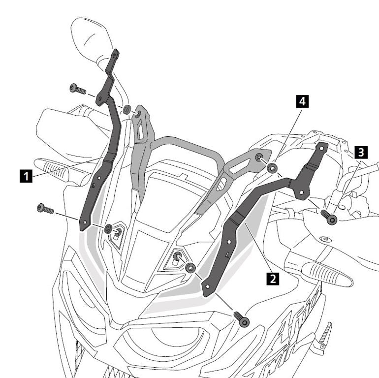 Verhogingset Voor Ruit Van Puig Honda Crf1000 Africa Twin '16-
