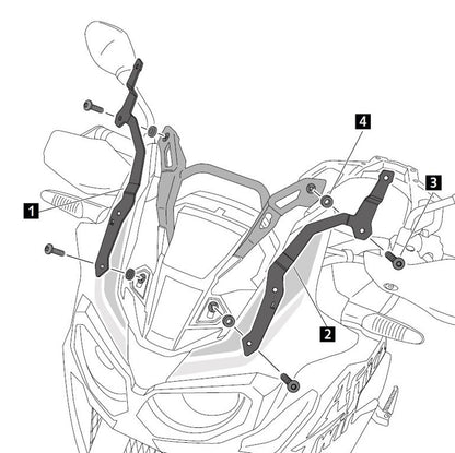 Verhogingset Voor Ruit Van Puig Honda Crf1000 Africa Twin '16-