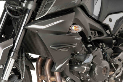 Side Cover Panels Puig (Set) Mat Zwart Voor Radiateur Yamaha Mt-09/Sp '17-