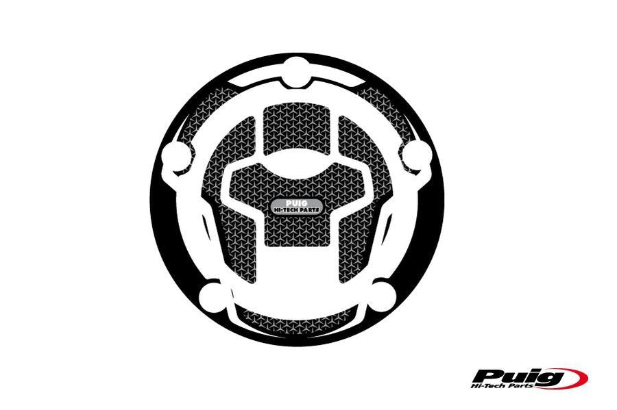 Tankdopcover Puig Voor Suzuki Dl650/1000 V-Strom '17- / Gsx-S750/R1000 '17- Zwart/Carbon Look