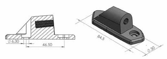 Kuipspiegel adapter Puig links