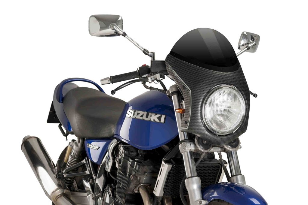Vervangingsruit retro fairing met carbon look kuipje Puig Universeel