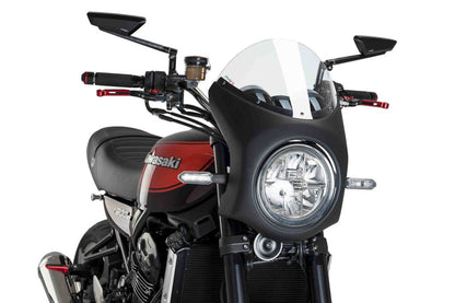 Stuurkuipje Zwart Model Retro Fairing Met Ruitje Puig Kawasaki Z900Rs '17-