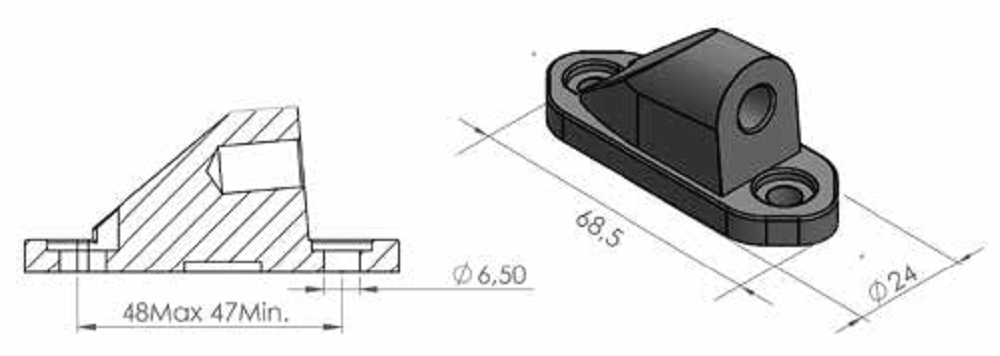 Kuipspiegel Adapter Puig