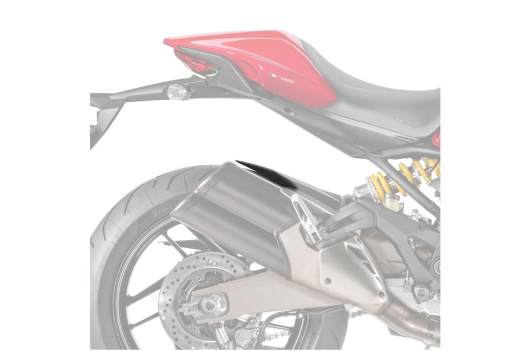 Achterspatbord Verlenger Mat Zwart Voor Het Originele Spatbord Ducati M821 '14-